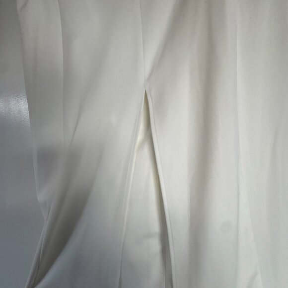 Katie May Boss Lady Cape Sleeves Mini Dress Ivory Padded Shoulders Sz Medium - Picture 10 of 12